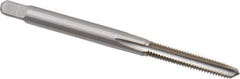 Interstate - #7-40 UNS 3B 3 Flute Bright Finish High Speed Steel Straight Flute Standard Hand Tap - Plug, Right Hand Thread, 2-1/8" OAL, H2 Limit, Oversize - USA Tool & Supply