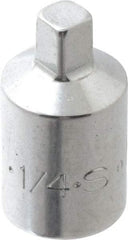 SK - 3/8" Drive, 1/4" Socket, Male Pipe Plug Socket - 4 Points, 1-1/8" OAL - USA Tool & Supply
