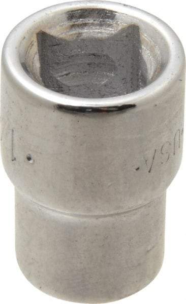 SK - 3/8" Drive, 1/4" Socket, Female Pipe Plug Socket - 4 Points, 1" OAL - USA Tool & Supply