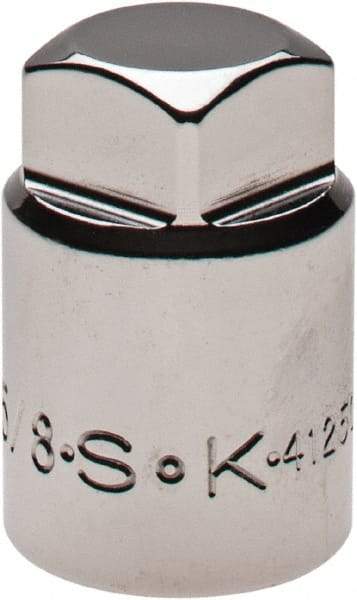 SK - 1/2" Drive, 5/8" Socket, Male Pipe Plug Socket - 4 Points, 1-3/8" OAL - USA Tool & Supply