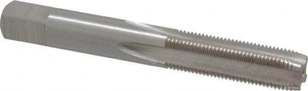 Interstate - 3/8-28 UNS 3B 4 Flute Bright Finish High Speed Steel Straight Flute Standard Hand Tap - Plug, Right Hand Thread, 2-15/16" OAL, H3 Limit, Oversize - USA Tool & Supply