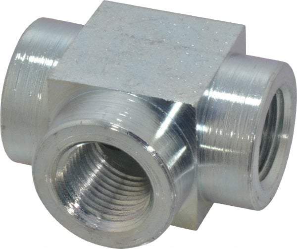 Enerpac - 3/8 NPTF Hydraulic Hose Tee - 10,000 psi - USA Tool & Supply