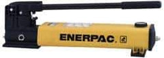 Enerpac - 1" Piston Diam, 1" Piston Stroke, 2.40, 0.151 Cu In per Stroke, 155 Cu In Reservoir Capacity, Manual Hydraulic Pump - 10,000 psi, 95 Lbs. Max Handle Effort, 2 Stage - USA Tool & Supply