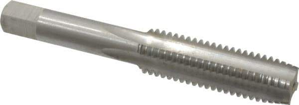 Interstate - 1/2-14 UNS 3B 4 Flute Bright Finish High Speed Steel Straight Flute Standard Hand Tap - Plug, Right Hand Thread, 3-3/8" OAL, H3 Limit, Oversize - Exact Industrial Supply