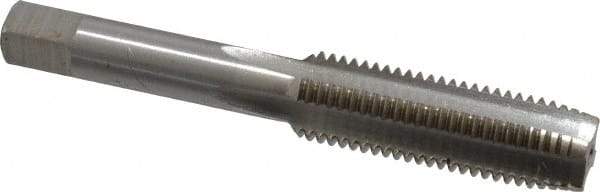 Interstate - 1/2-16 UNS 3B 4 Flute Bright Finish High Speed Steel Straight Flute Standard Hand Tap - Plug, Right Hand Thread, 3-3/8" OAL, H3 Limit, Oversize - Exact Industrial Supply