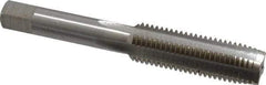 Interstate - 1/2-16 UNS 3B 4 Flute Bright Finish High Speed Steel Straight Flute Standard Hand Tap - Plug, Right Hand Thread, 3-3/8" OAL, H3 Limit, Oversize - Exact Industrial Supply