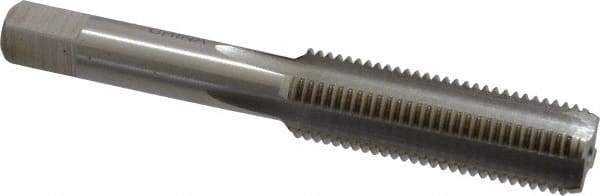 Interstate - 1/2-18 UNS 3B 4 Flute Bright Finish High Speed Steel Straight Flute Standard Hand Tap - Bottoming, Right Hand Thread, 3-3/8" OAL, H3 Limit, Oversize - Exact Industrial Supply