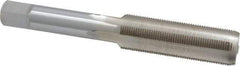 Interstate - 1/2-32 UNS 4 Flute Bright Finish High Speed Steel Straight Flute Standard Hand Tap - Bottoming, Right Hand Thread, 3-3/8" OAL, H3 Limit, Oversize - Exact Industrial Supply