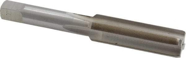 Interstate - 1/2-48 UNS 3B 4 Flute Bright Finish High Speed Steel Straight Flute Standard Hand Tap - Bottoming, Right Hand Thread, 3-3/8" OAL, H3 Limit, Oversize - Exact Industrial Supply