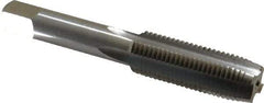 Interstate - 9/16-16 UNS 3B 4 Flute Bright Finish High Speed Steel Straight Flute Standard Hand Tap - Plug, Right Hand Thread, 3-19/32" OAL, H3 Limit, Oversize - Exact Industrial Supply