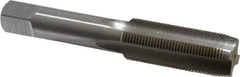 Interstate - 11/16-20 UNS 3B 4 Flute Bright Finish High Speed Steel Straight Flute Standard Hand Tap - Plug, Right Hand Thread, 4-1/32" OAL, H3 Limit, Oversize - USA Tool & Supply