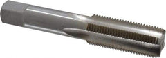 Interstate - 13/16-14 UNS 3B 4 Flute Bright Finish High Speed Steel Straight Flute Standard Hand Tap - Bottoming, Right Hand Thread, 4-15/32" OAL, H4 Limit, Oversize - USA Tool & Supply