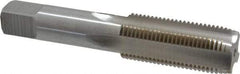 Interstate - 15/16-12 UNS 3B 4 Flute Bright Finish High Speed Steel Straight Flute Standard Hand Tap - Plug, Right Hand Thread, 4-29/32" OAL, H4 Limit, Oversize - USA Tool & Supply