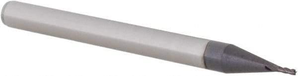 Value Collection - 0.025", 0.075" LOC, 1/8" Shank Diam, 1-1/2" OAL, 4 Flute, Solid Carbide Square End Mill - Single End, AlTiN Finish, Spiral Flute, Centercutting, Right Hand Cut, Right Hand Flute - USA Tool & Supply