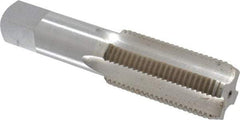 Interstate - 1-3/8 - 8 UNS 4 Flute Bright Finish High Speed Steel Straight Flute Standard Hand Tap - Bottoming, Right Hand Thread, 6-1/16" OAL, 3" Thread Length, H5 Limit, Oversize - USA Tool & Supply