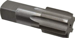 Interstate - 1-3/8 - 18 UNEF 3B 6 Flute Bright Finish High Speed Steel Straight Flute Standard Hand Tap - Plug, Right Hand Thread, 4" OAL, H4 Limit, Oversize - USA Tool & Supply