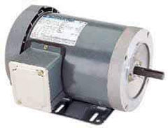 Marathon Electric - 1/3 Max hp, 3,450 Max RPM, Electric AC DC Motor - 208-230/460 V Input, Three Phase, 56C Frame, 0.62" Shaft Diam - USA Tool & Supply