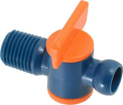 Loc-Line - 10 Piece, 1/4" ID Coolant Hose NPT Valve - Male to Female Connection, Acetal Copolymer Body, 1/4 NPT, Use with Loc-Line Modular Hose Systems - USA Tool & Supply