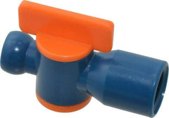 Loc-Line - 10 Piece, 1/4" ID Coolant Hose NPT Valve - Female to Female Connection, Acetal Copolymer Body, 1/4 NPT, Use with Loc-Line Modular Hose Systems - USA Tool & Supply