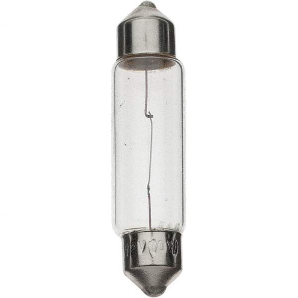 Import - 12 Volt, Incandescent Miniature & Specialty T3-1/4 Lamp - Festoon Cap Base - USA Tool & Supply