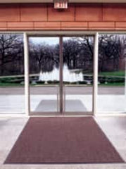 Entrance Mat: 60' Long, 4' Wide, Blended Yarn Surface Indoor, Heavy-Duty Traffic, Vinyl Base, Brown