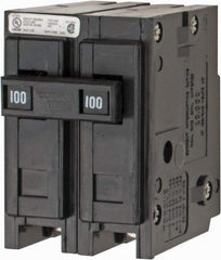 Eaton Cutler-Hammer - 100 Amp, 120/240 VAC, 24 VDC, 48 VDC, 80 VDC, 2 Pole, Plug In Miniature Circuit Breaker - Thermal Magnetic Trip, 8-1/0 AWG, 2-3/8 Inch Deep x 2-15/16 Inch High x 2 Inch Wide - USA Tool & Supply