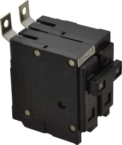 Eaton Cutler-Hammer - 50 Amp, 120/240 VAC, 24 VDC, 48 VDC, 80 VDC, 2 Pole, Bolt On Miniature Circuit Breaker - Thermal Magnetic Trip, 14-4 AWG, 2-3/8 Inch Deep x 2-15/16 Inch High x 2 Inch Wide - USA Tool & Supply