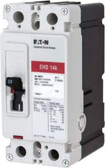 Eaton Cutler-Hammer - 30 Amp, 250 VDC, 480 VAC, 2 Pole, Molded Case Circuit Breaker - Thermal Magnetic Trip, 18 kA at 240 VAC Breaking Capacity, 14-1/0 AWG, 3-3/8 Inch Deep x 6 Inch High x 2-3/4 Inch Wide - USA Tool & Supply