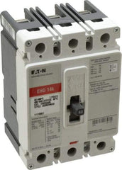 Eaton Cutler-Hammer - 60 Amp, 250 VDC, 480 VAC, 3 Pole, Molded Case Circuit Breaker - Thermal Magnetic Trip, 18 kA at 240 VAC Breaking Capacity, 14-1/0 AWG, 3-3/8 Inch Deep x 6 Inch High x 4-1/8 Inch Wide - USA Tool & Supply