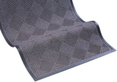 Entrance Mat: 10' Long, 3' Wide, Blended Yarn Surface Indoor, Medium-Duty Traffic, Rubber Base, Brown