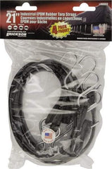 Erickson Manufacturing - Tarp Strap with S Hook - 21" OAL, Black - USA Tool & Supply