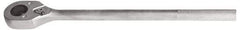 Proto - 1" Drive Pear Head Male/Female Drive Ratchet - Chrome Finish, 26" OAL, 24 Gear Teeth, Standard Head - USA Tool & Supply