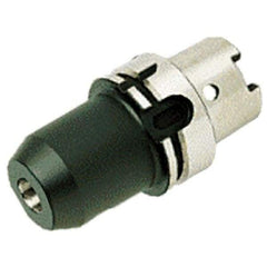 Iscar - HSK100A Taper Shank 14mm Hole End Mill Holder/Adapter - 44mm Nose Diam, 80mm Projection, Through-Spindle Coolant - Exact Industrial Supply
