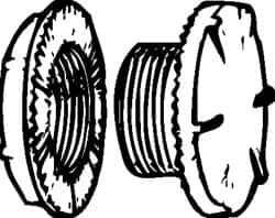 Cooper Crouse-Hinds - 1/2" Trade, Stainless Steel Threaded Rigid/Intermediate (IMC) Conduit Plug - Noninsulated - USA Tool & Supply