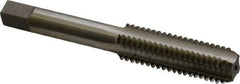 Interstate - 1/2-13 UNC 3B 4 Flute Bright Finish High Speed Steel Straight Flute Standard Hand Tap - Bottoming, Left Hand Thread, 3-3/8" OAL, 1-21/32" Thread Length, H3 Limit, Oversize - USA Tool & Supply