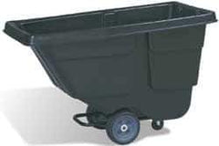 Rubbermaid - 300 Lb Load Capacity, 1/2 Cu Yd, Plastic Tilt Truck - 28" Wide x 56-3/4" Long x 38-5/8" High, Black - USA Tool & Supply