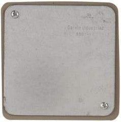 Cooper Crouse-Hinds - Electrical Outlet Box Steel Square Cover - Includes Captive Screw - USA Tool & Supply