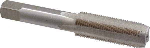 Interstate - 5/8-18 UNF 3B 4 Flute Bright Finish High Speed Steel Straight Flute Standard Hand Tap - Plug, Left Hand Thread, 3-13/16" OAL, H3 Limit, Oversize - USA Tool & Supply