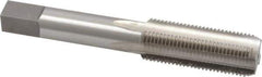Interstate - 5/8-18 UNF 3B 4 Flute Bright Finish High Speed Steel Straight Flute Standard Hand Tap - Bottoming, Left Hand Thread, 3-13/16" OAL, 1-13/16" Thread Length, H3 Limit, Oversize - Exact Industrial Supply