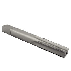 Interstate - 3/4-10 UNC 4 Flute Bright Finish High Speed Steel Straight Flute Standard Hand Tap - Plug, Left Hand Thread, 4-1/4" OAL, H3 Limit, Oversize - Exact Industrial Supply