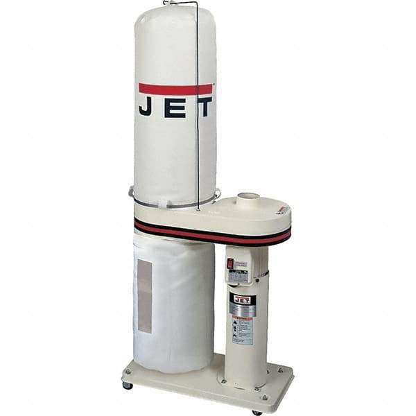 Jet - 30µm, 115/230 Volt Portable Dust Collector - 32" Long x 15-1/2" Deep x 57" High, 4" Connection Diam, 650 CFM Air Flow, 8-1/2" Static Pressure Water Level - USA Tool & Supply