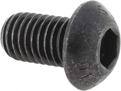 Value Collection - M12x1.75 Metric Coarse Hex Socket Drive, Button Screw - Grade 12.9 Alloy Steel, Black Oxide Finish, Fully Threaded, 20mm Length Under Head - USA Tool & Supply