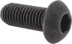 Value Collection - M12x1.75 Metric Coarse Hex Socket Drive, Button Screw - Grade 12.9 Alloy Steel, Black Oxide Finish, Fully Threaded, 30mm Length Under Head - USA Tool & Supply