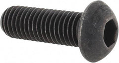 Value Collection - M12x1.75 Metric Coarse Hex Socket Drive, Button Screw - Grade 12.9 Alloy Steel, Black Oxide Finish, Fully Threaded, 35mm Length Under Head - USA Tool & Supply