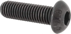 Value Collection - M12x1.75 Metric Coarse Hex Socket Drive, Button Screw - Grade 12.9 Alloy Steel, Black Oxide Finish, Fully Threaded, 40mm Length Under Head - USA Tool & Supply