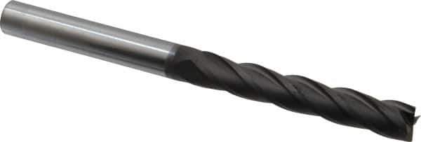 Niagara Cutter - 1/2", 3" LOC, 1/2" Shank Diam, 6" OAL, 4 Flute, Solid Carbide Square End Mill - Single End, Diamond Finish, Spiral Flute, 30° Helix, Right Hand Cut, Right Hand Flute, Series DIAL430 - USA Tool & Supply