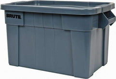 Rubbermaid - 20 Gal, 400 Lb Load Capacity Gray Polypropylene Tote Container - Nesting, 27.9" Long x 17.4" Wide x 15.1" High, Lid Included - USA Tool & Supply