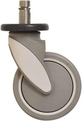 Eagle MHC - 5" Diam x 1-1/4" Wide x 8-5/8" OAH Stem Mount Swivel Caster - Polyurethane, 250 Lb Capacity, Delrin Bearing, 1" Round Stem - USA Tool & Supply