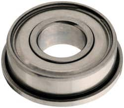 Miniature Ball Bearing: 6 mm Bore Dia, 13 mm OD, 5 mm OAW Flanged, 1 Row, 90 lb Static Load Capacity, 242 lb Dynamic Load Capacity