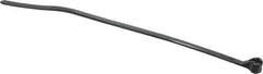 Thomas & Betts - 3.62" Long Black Nylon Standard Cable Tie - 18 Lb Tensile Strength, 0.75mm Thick, 16mm Max Bundle Diam - USA Tool & Supply